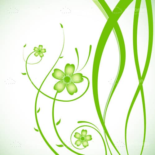 Abstract Green Floral Background